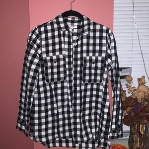 Slim Work Shirt in Mini Squared Buffalo Plaid